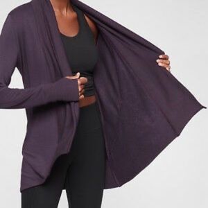 Athleta Pranayama Wrap Cardigan Purple Size XS